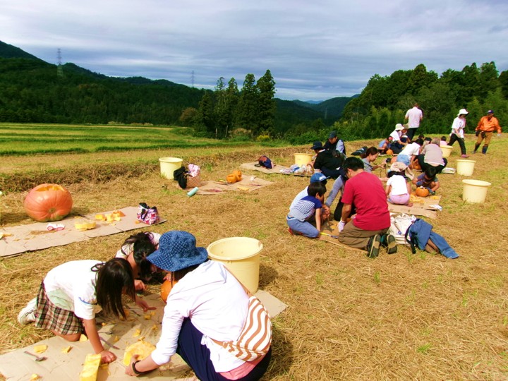 かぼちゃ制作風景